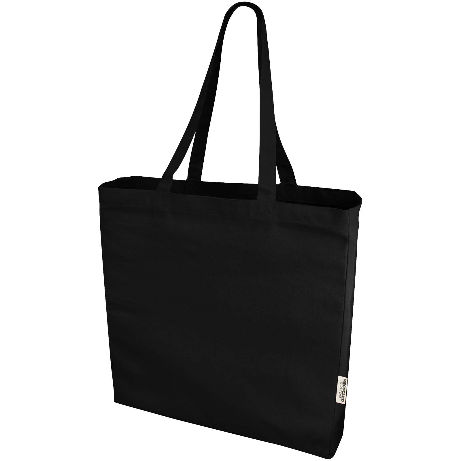 Odessa 220 g/m² GRS recycelte Baumwoll Tragetasche 13L schwarz