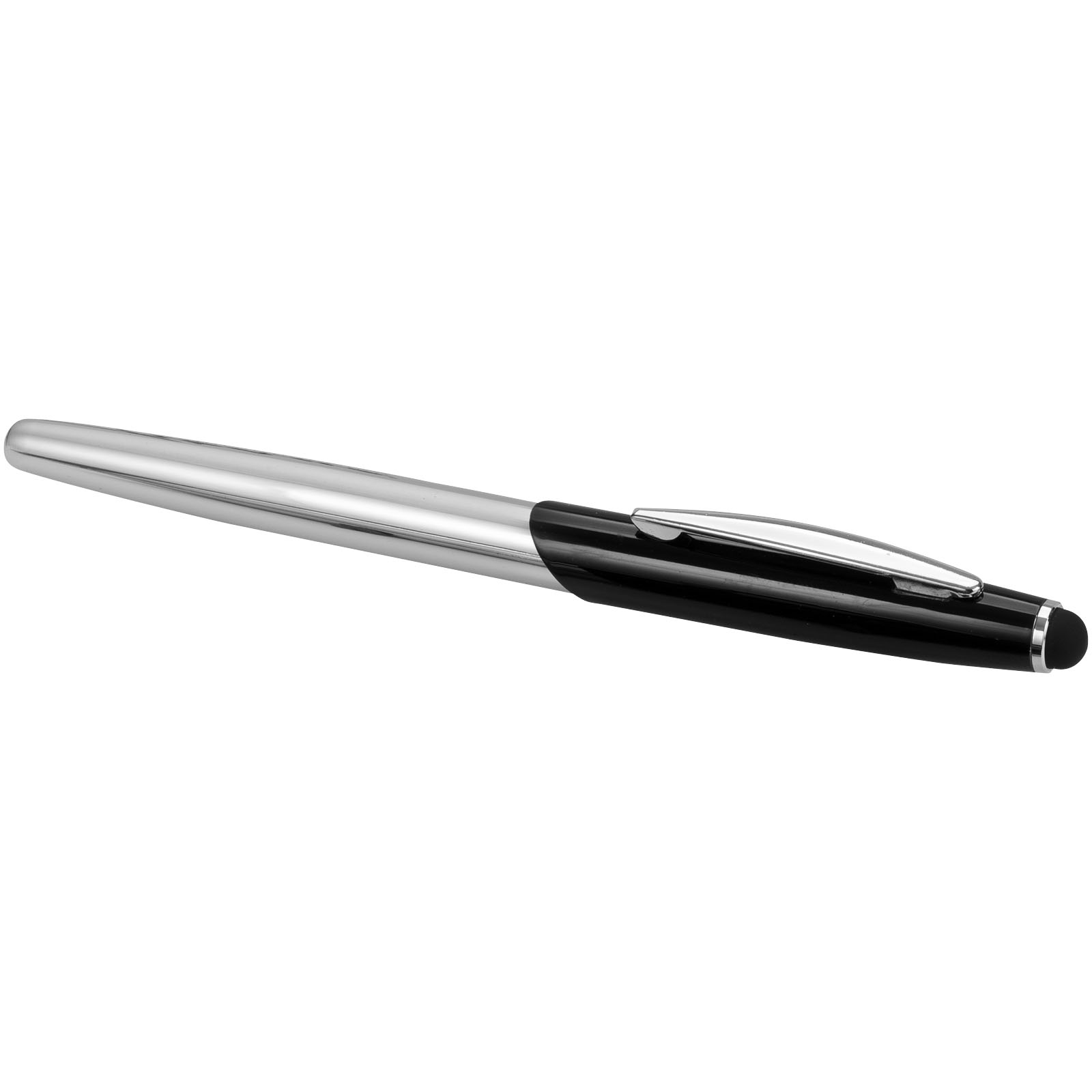Geneva Stylus Kugelschreiber- und Tintenrollerset (blaue Mine) silber, schwarz