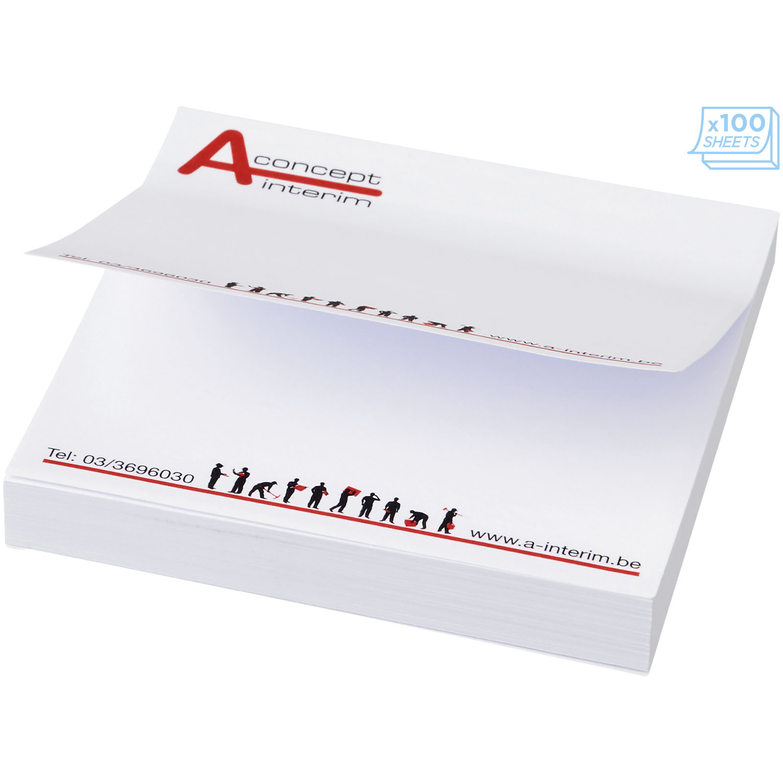 Sticky-Mate® Haftnotizen 75x75 mm weiss