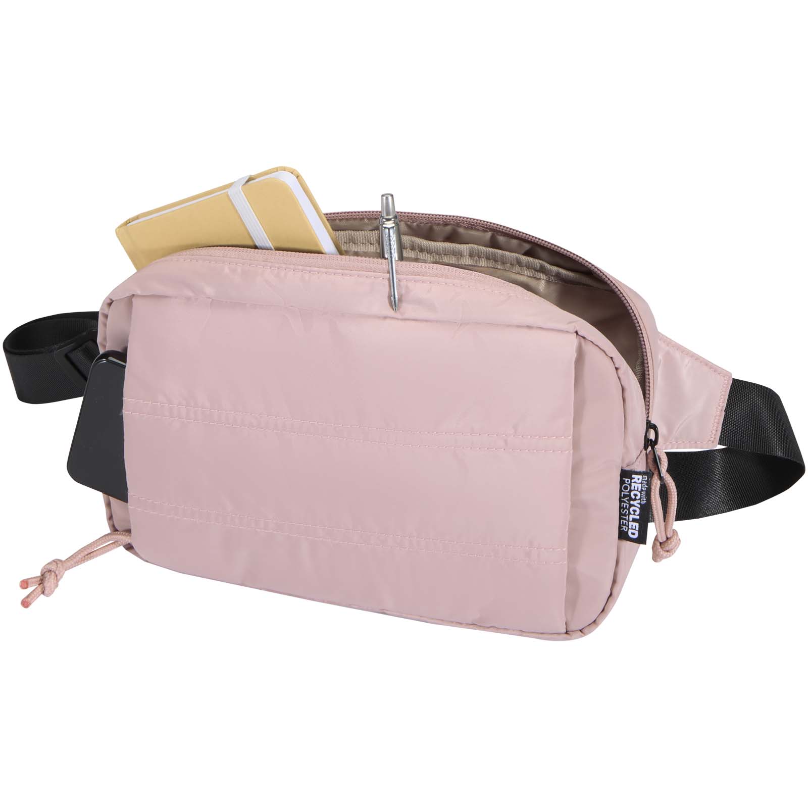 Puffer GRS recycelte Gürteltasche 1,5L altrosa