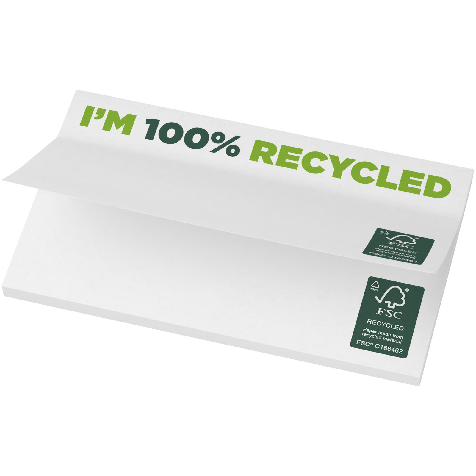 Sticky-Mate® recycelte Haftnotizen 127 x 75 mm weiss
