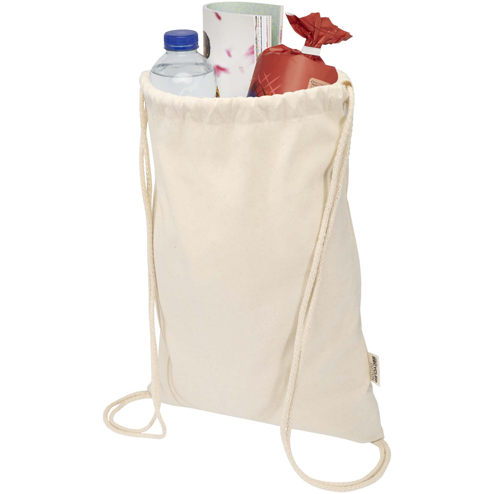 Oregon Blend 140 g/m² GRS-recycelter Turnbeutel 5 L natur