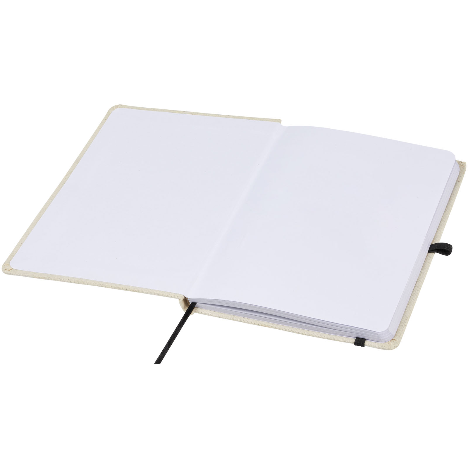Tutico Hard Cover Notizbuch aus Bio Baumwolle natur, schwarz