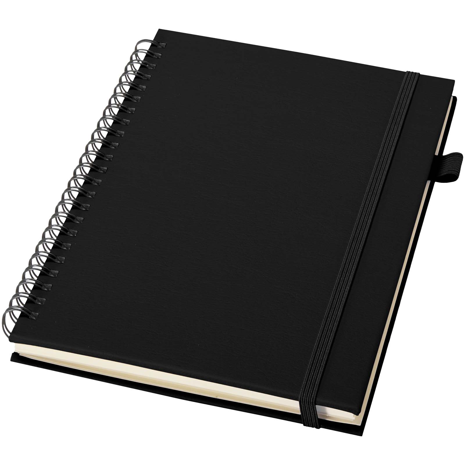 Liss A5 Hardcover Spiralnotizbuch aus recyceltem Kunststoff schwarz