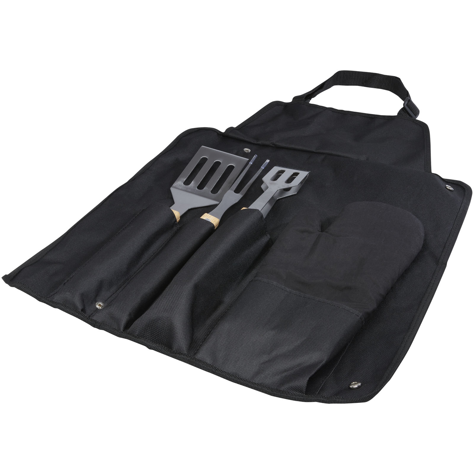 Gril 5-teiliges Grillset und Handschuh schwarz