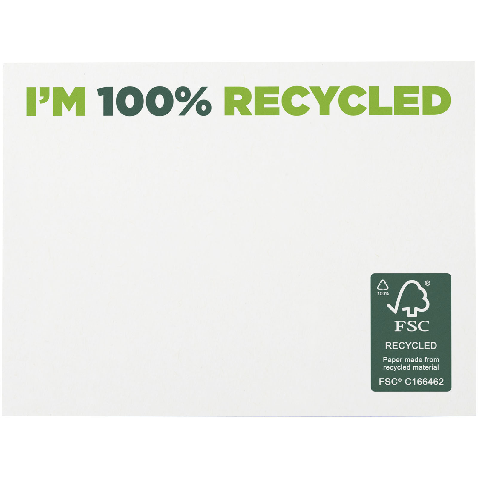 Sticky-Mate® recycelte Haftnotizen 100 x 75 mm weiss