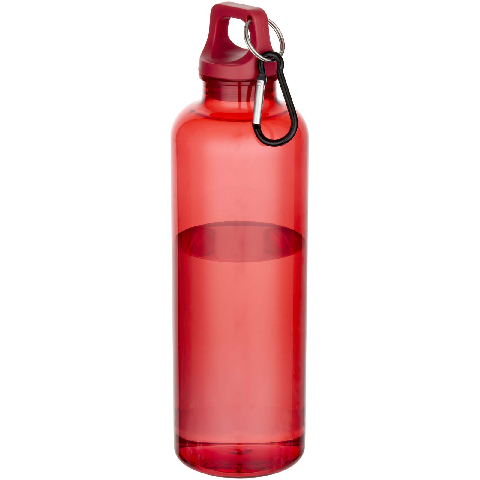 Oregon 750 ml RCS-zertifizierte Trinkflasche aus recyceltem Kunststoff mit Karabinerhaken rot
