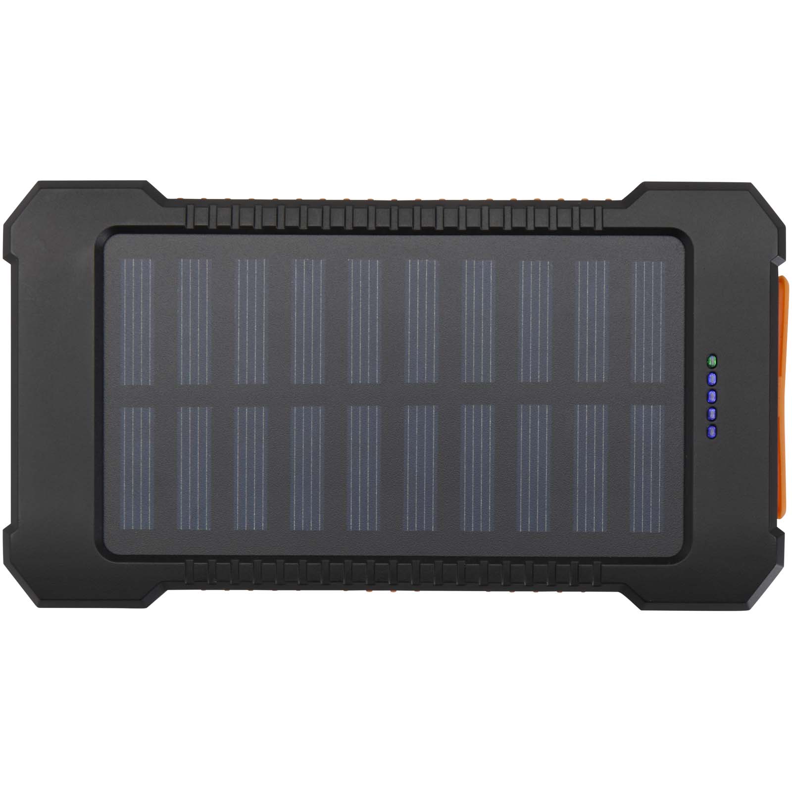 Altair 10 W 5000 mAh robuste Solar Powerbank aus recyceltem Kunststoff mit integrierter Taschenlampe schwarz