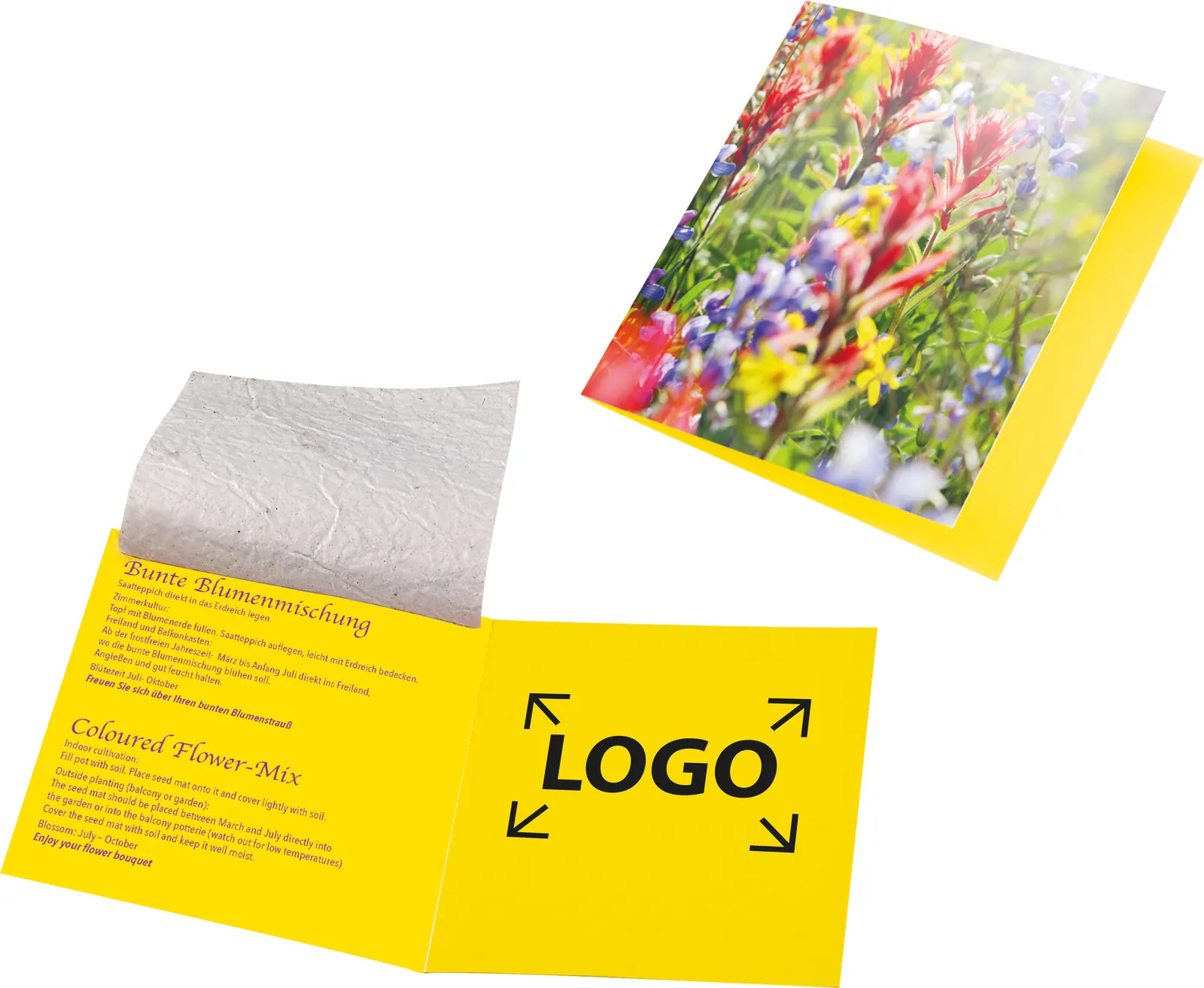 Samenpapier Blumenkärtchen