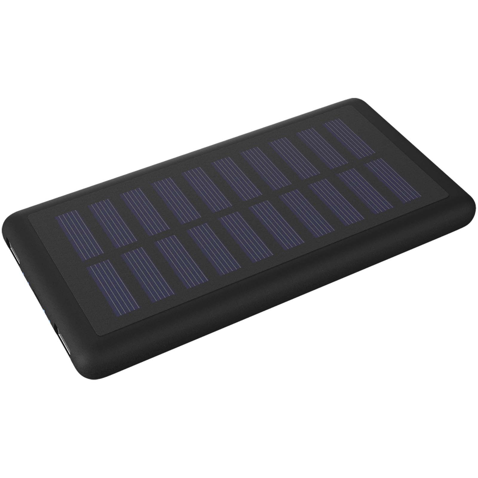 SCX.design P30 8000 mAh Solar Powerbank mit Leuchtlogo schwarz
