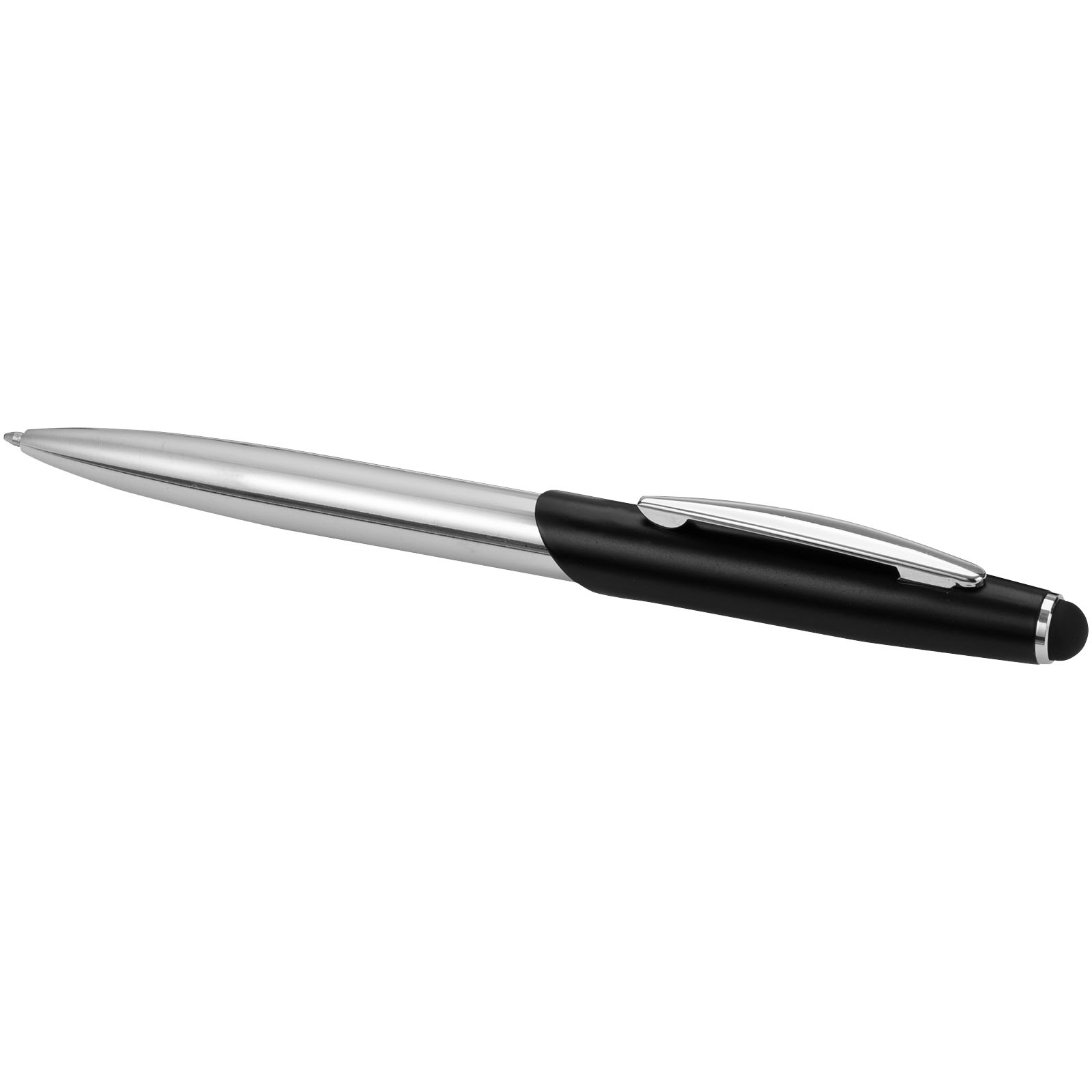 Geneva Stylus Kugelschreiber- und Tintenrollerset (blaue Mine) silber, schwarz