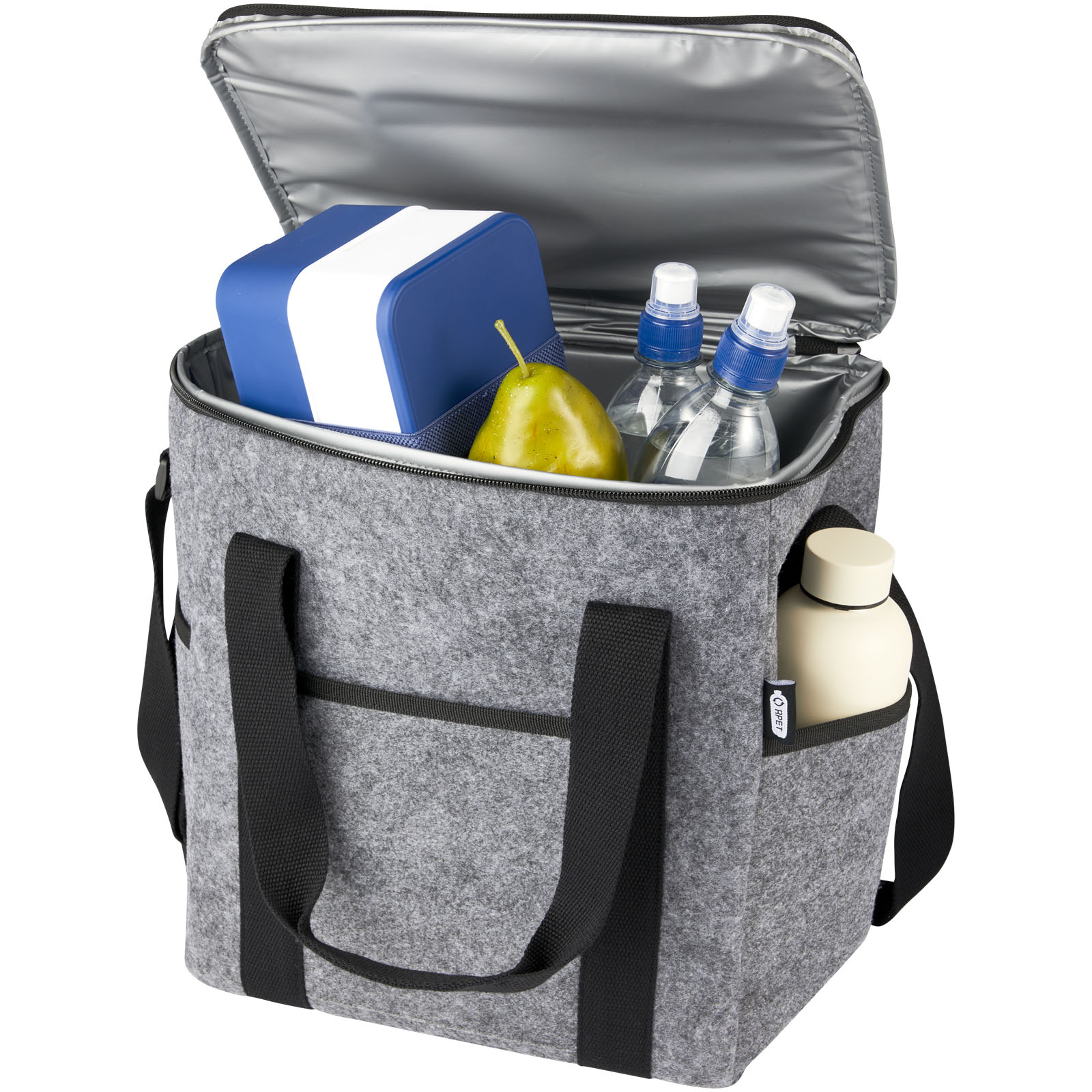 Felta Kühltasche aus GRS-recyceltem Filz 21 L mittelgrau