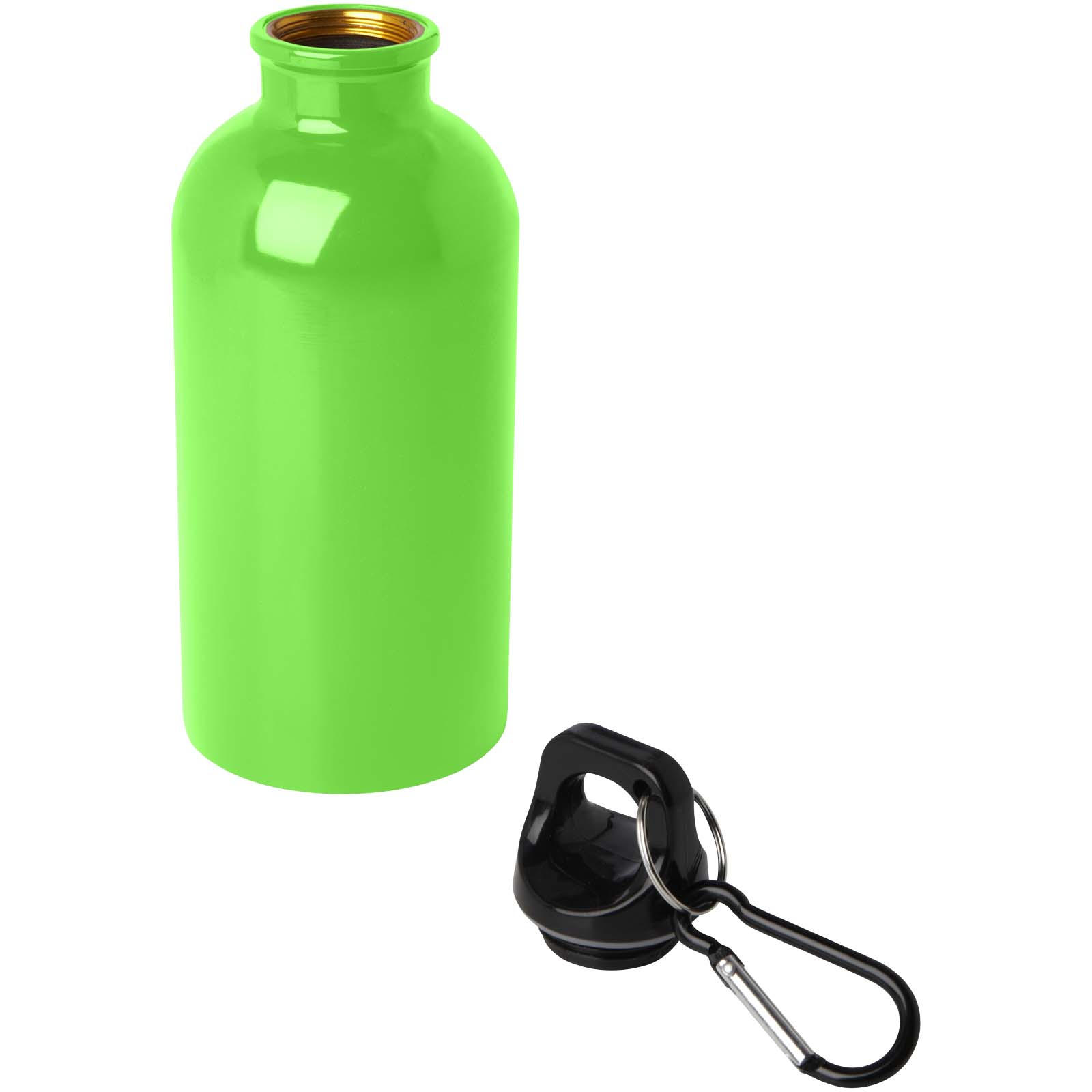 Oregon 400 ml RCS-zertifizierte, einwandige Trinkflasche aus Edelstahl mit Karabinerhaken apfelgrün