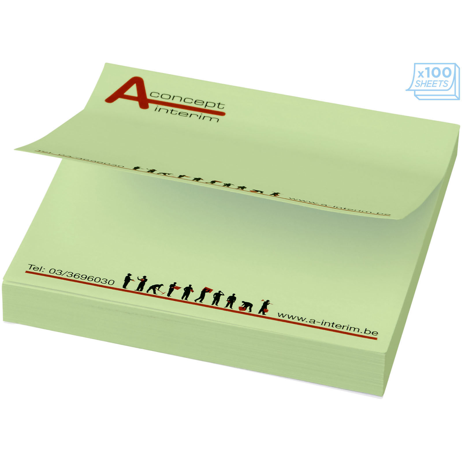 Sticky-Mate® Haftnotizen 75x75 mm mintgrün