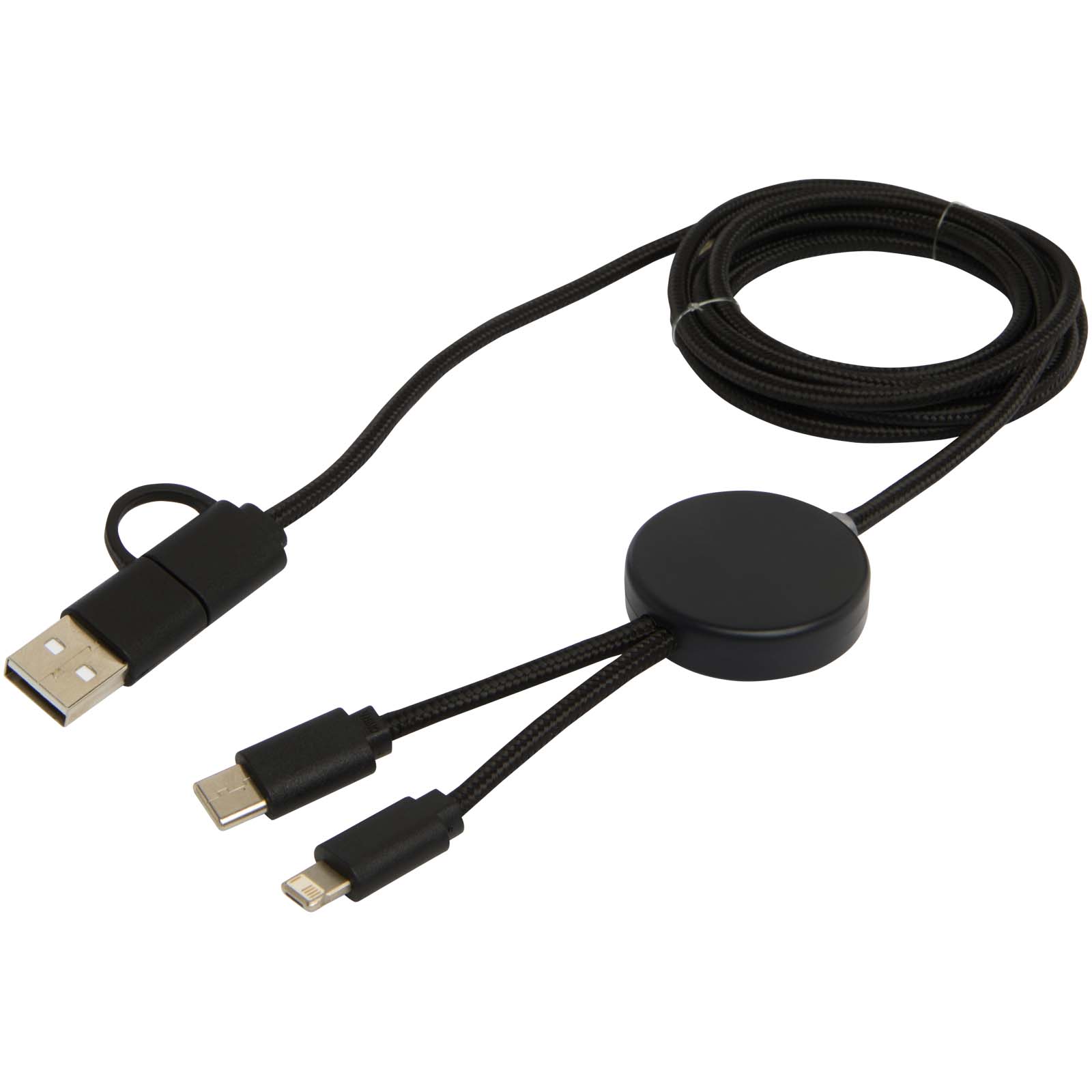 Citala 150 cm 5-in-1 Kabel aus recyceltem Kunststoff für Datenübertragung und 27W Schnellladung schwarz