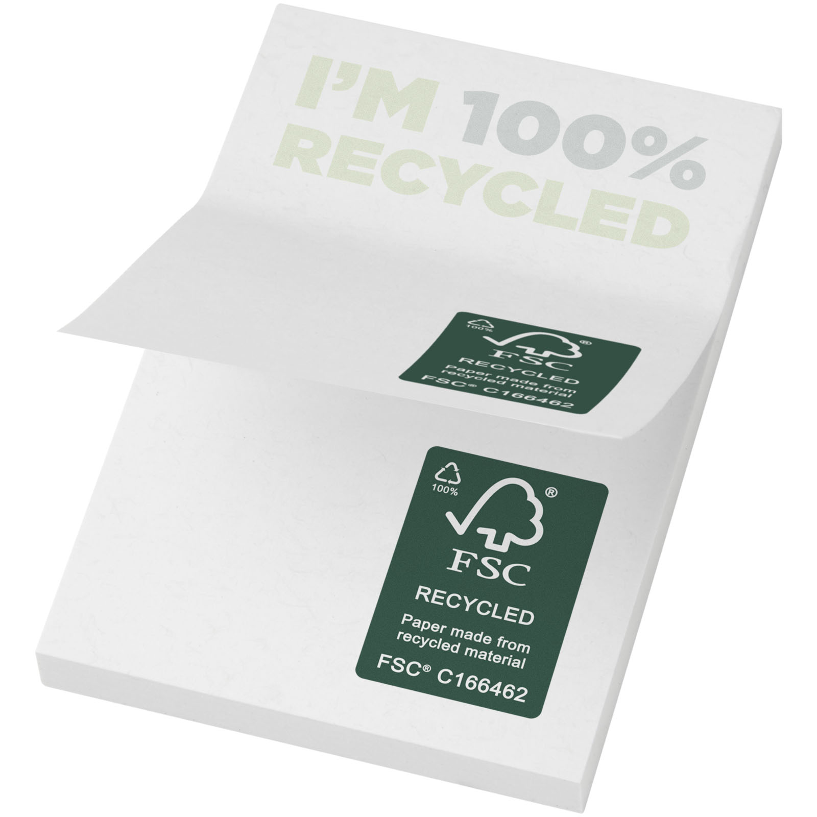 Sticky-Mate® recycelte Haftnotizen 50 x 75 mm weiss