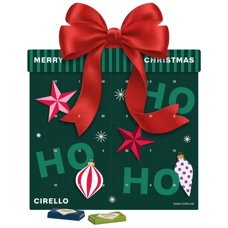 Shape Adventskalender Geschenk, Sarotti Schokoladen-Täfelchen