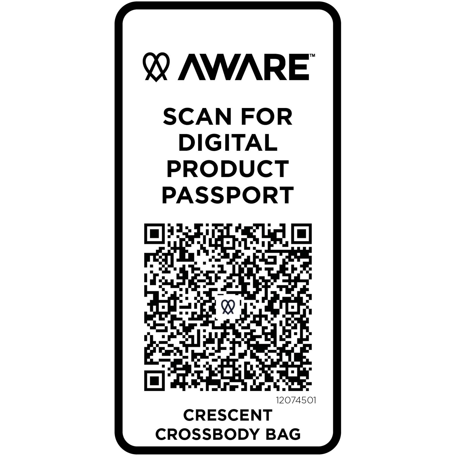 Trace 500 g/m² Aware™ recycelte Umhängetasche weiss