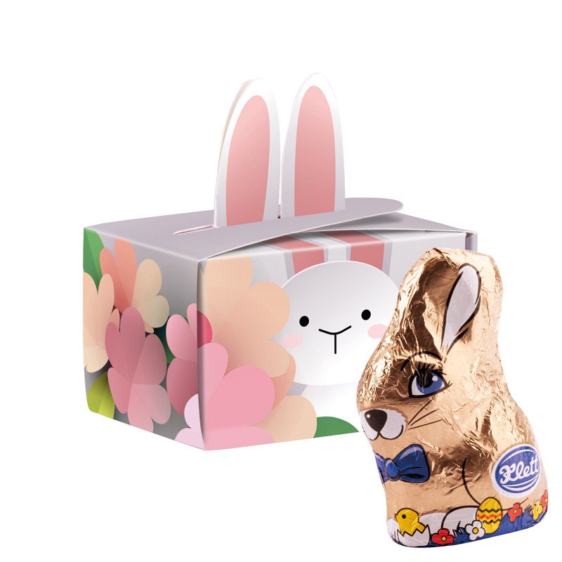 Geschenkbox Mini Hasenohren, Lindt Schoko-Osterhase