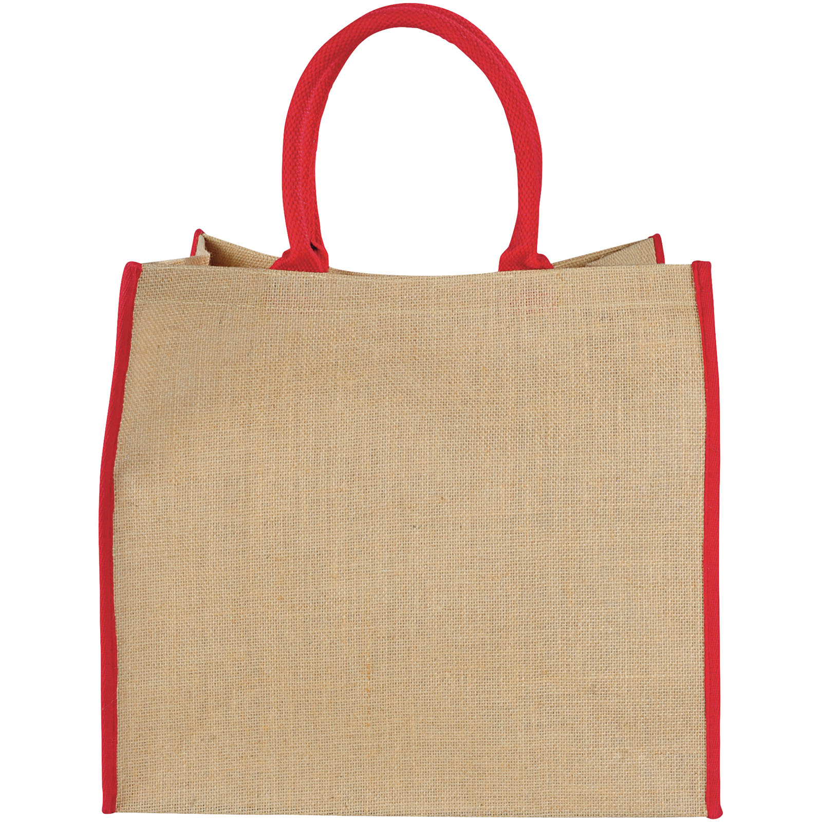 Harry farbige Jute Tragetasche 25L natur, rot