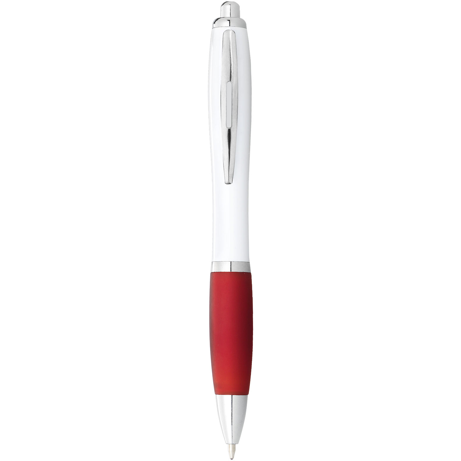Nash Kugelschreiber weiß mit farbigem Griff (blaue Mine) weiss, rot
