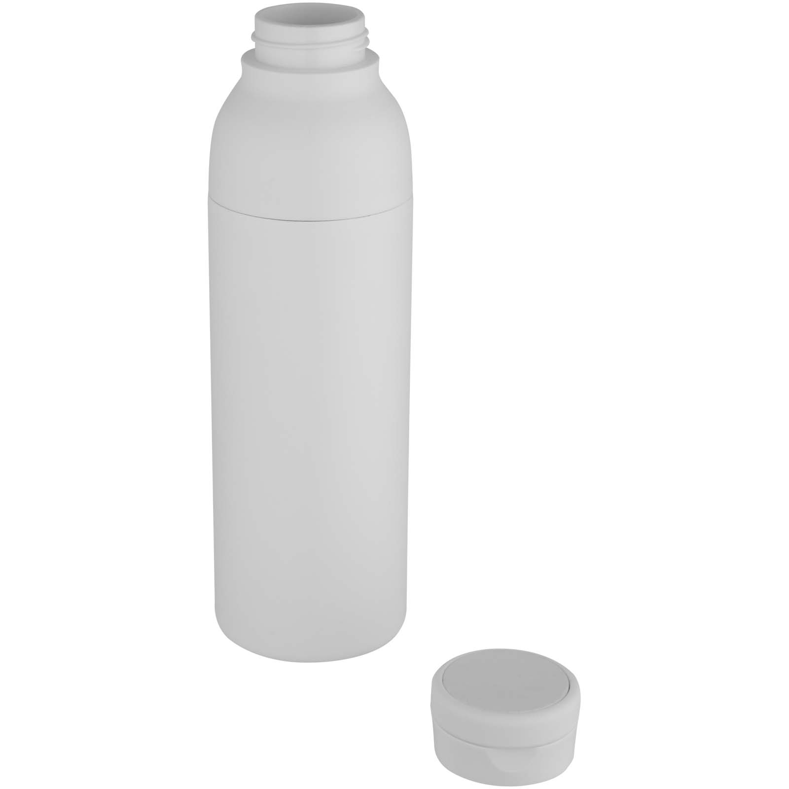 Illuminate 650 ml RCS doppelwandige Isolierflasche aus recyceltem Edelstahl weiss