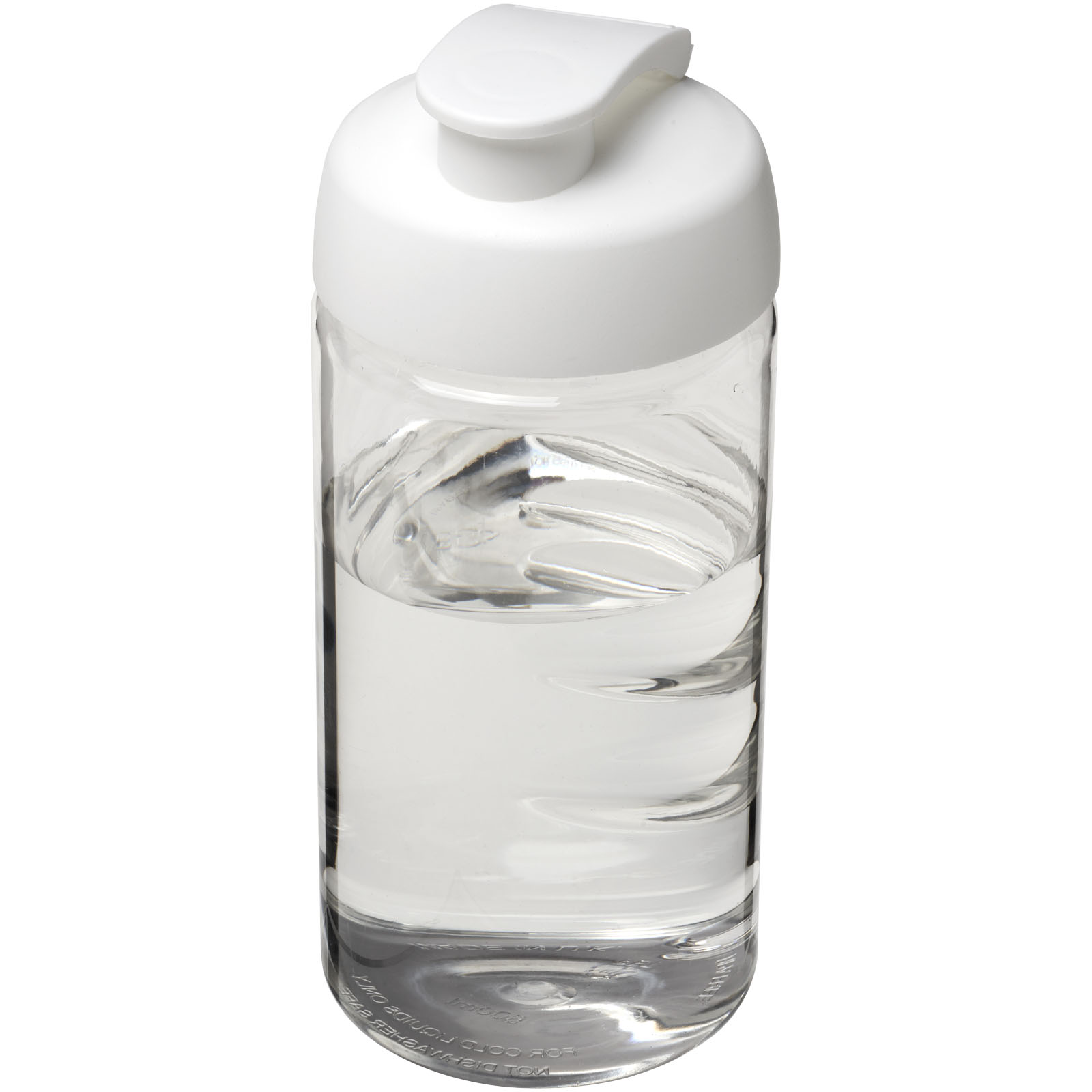 H2O Active® Bop 500 ml Sportflasche mit Klappdeckel transparent, weiss