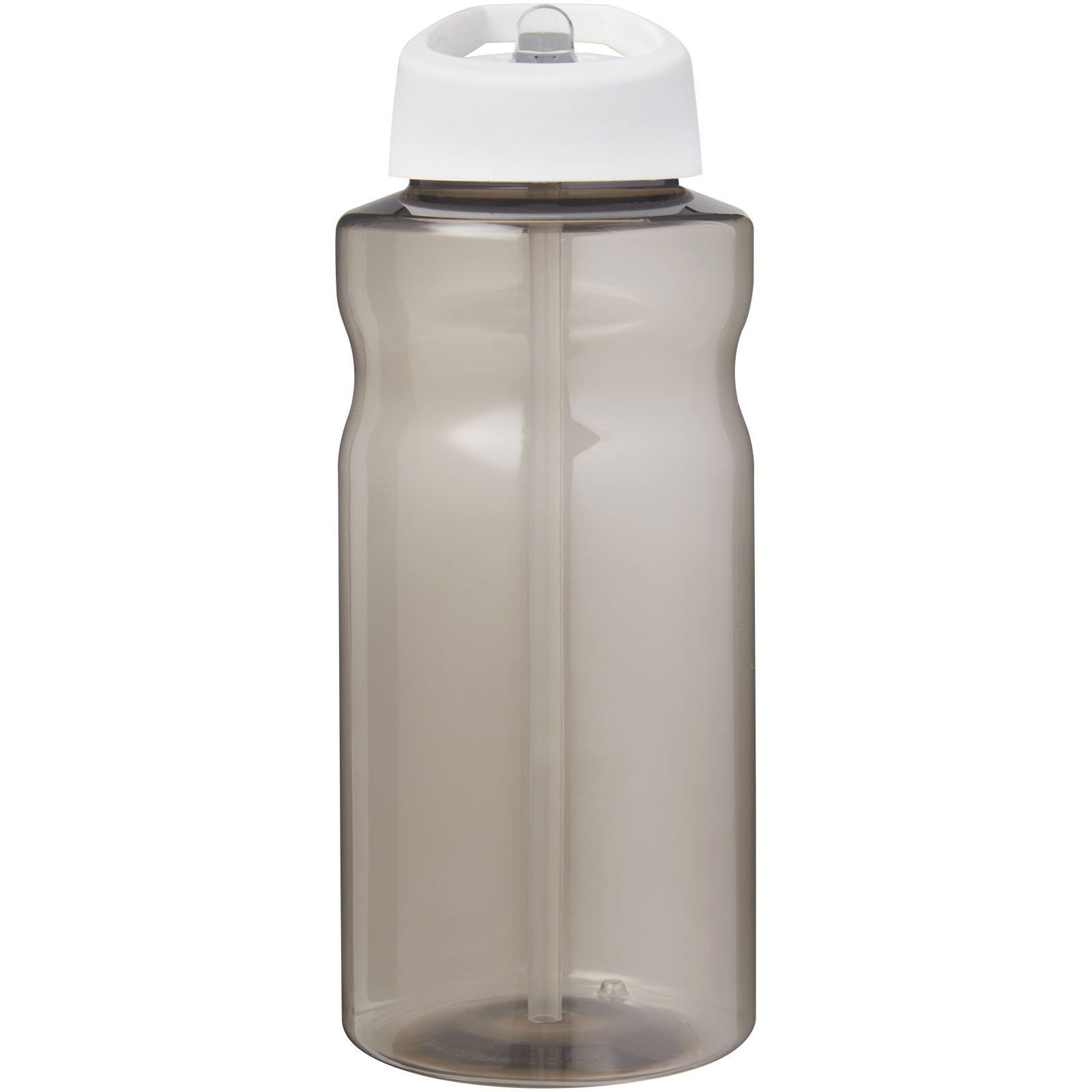 H2O Active® Eco Big Base 1L Sportflasche mit Ausgussdeckel kohle, weiss
