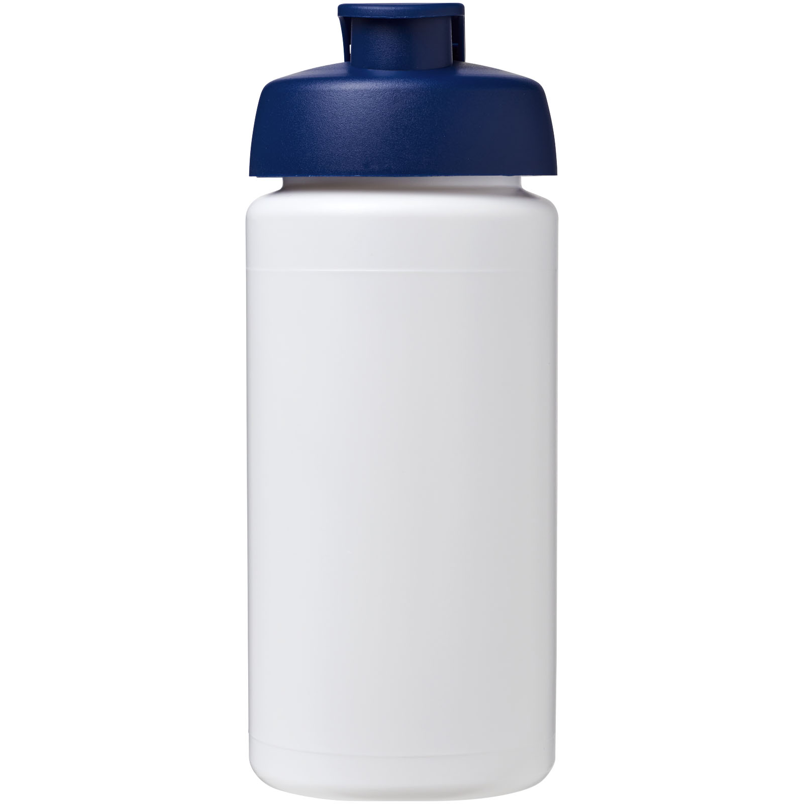 Baseline® Plus grip 500 ml Sportflasche mit Klappdeckel weiss, blau