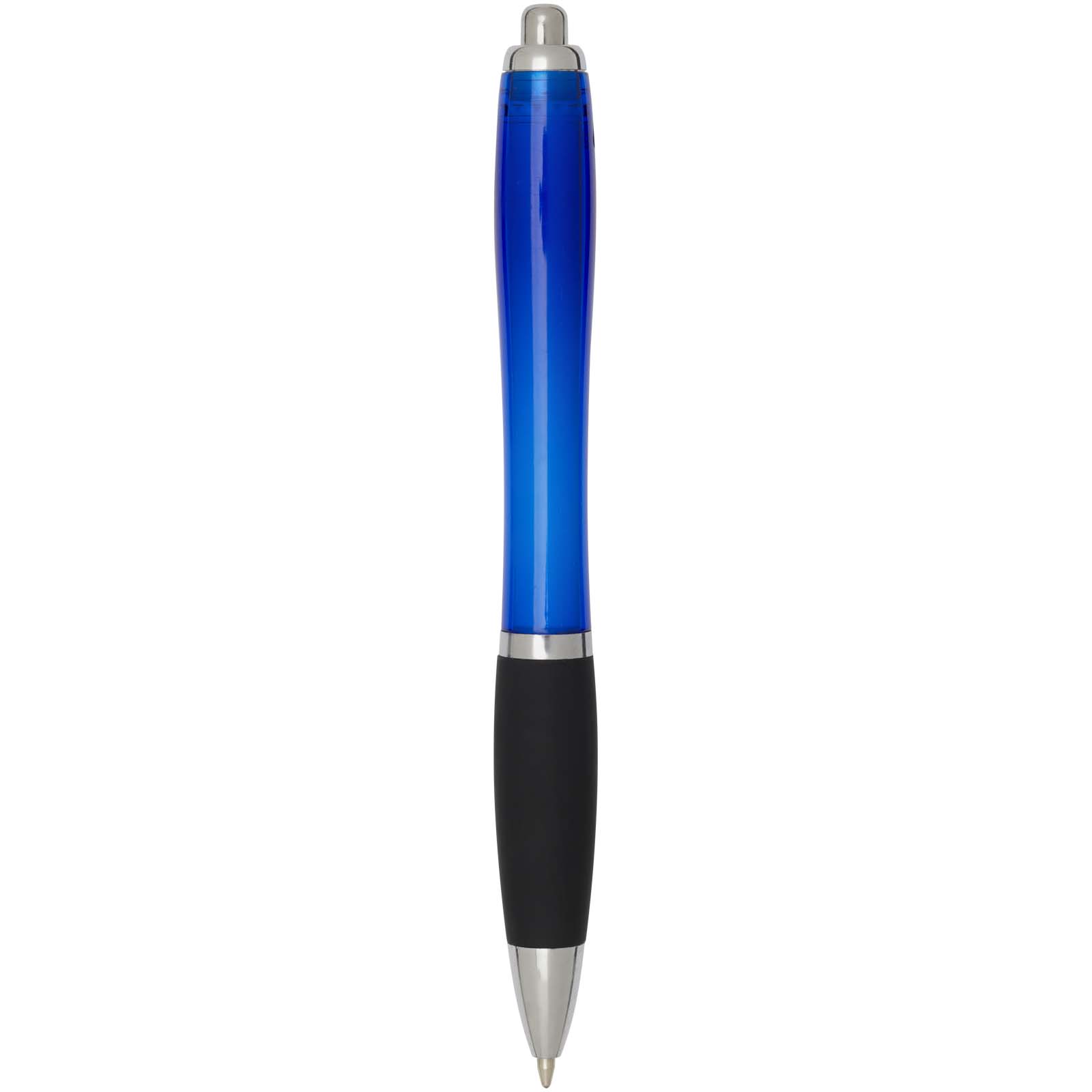 Nash RCS Kugelschreiber aus recyceltem Kunststoff mit farbigem Schaft und schwarzem Griff (schwarze Tinte) royalblau