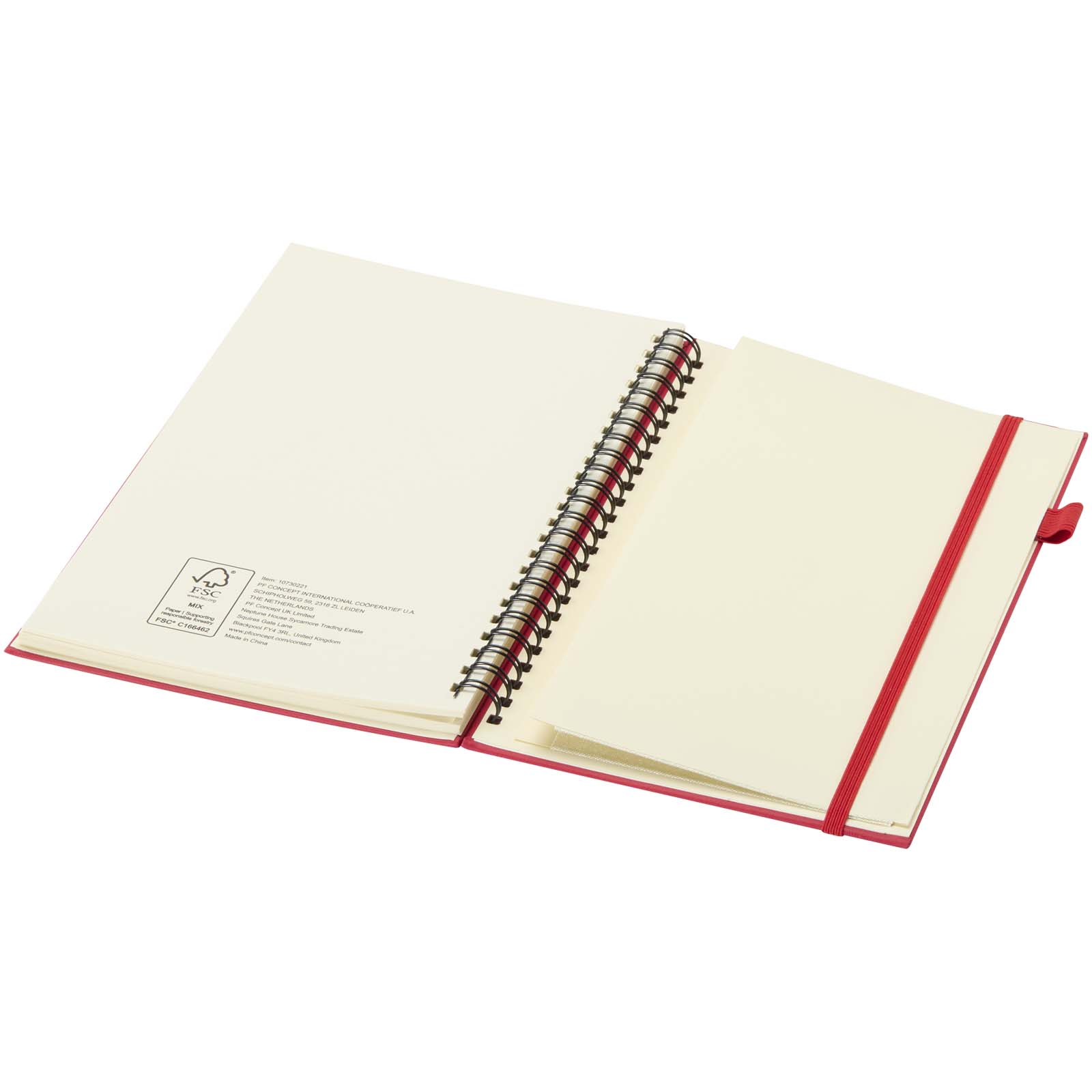 Liss A5 Hardcover Spiralnotizbuch aus recyceltem Kunststoff rot