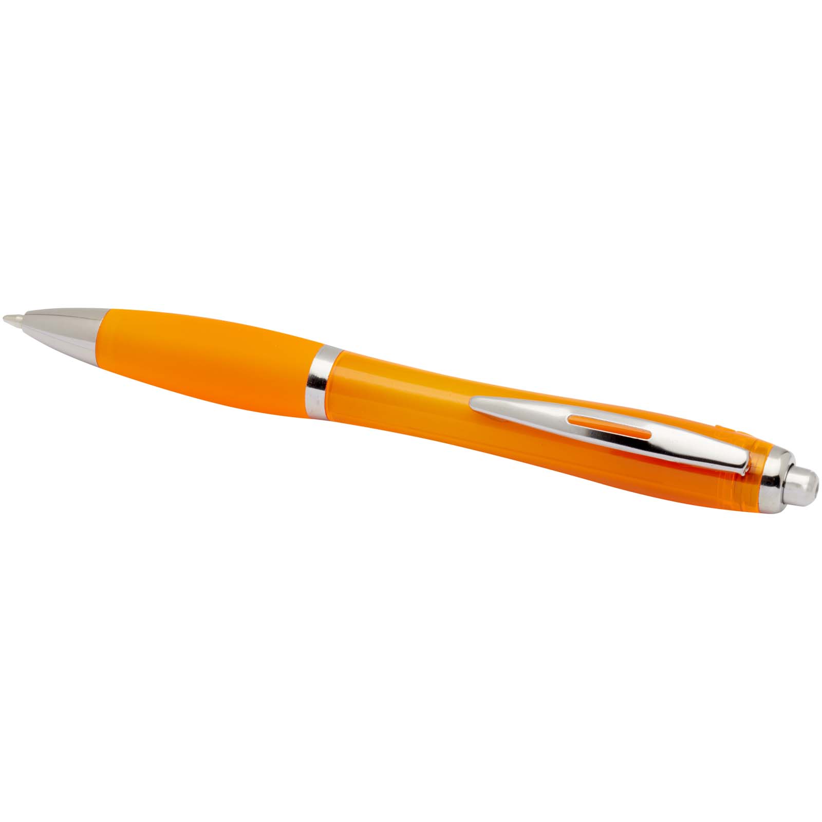 Nash RCS Kugelschreiber aus recyceltem Kunststoff mit farbigem Schaft und Griff (schwarze Tinte) orange