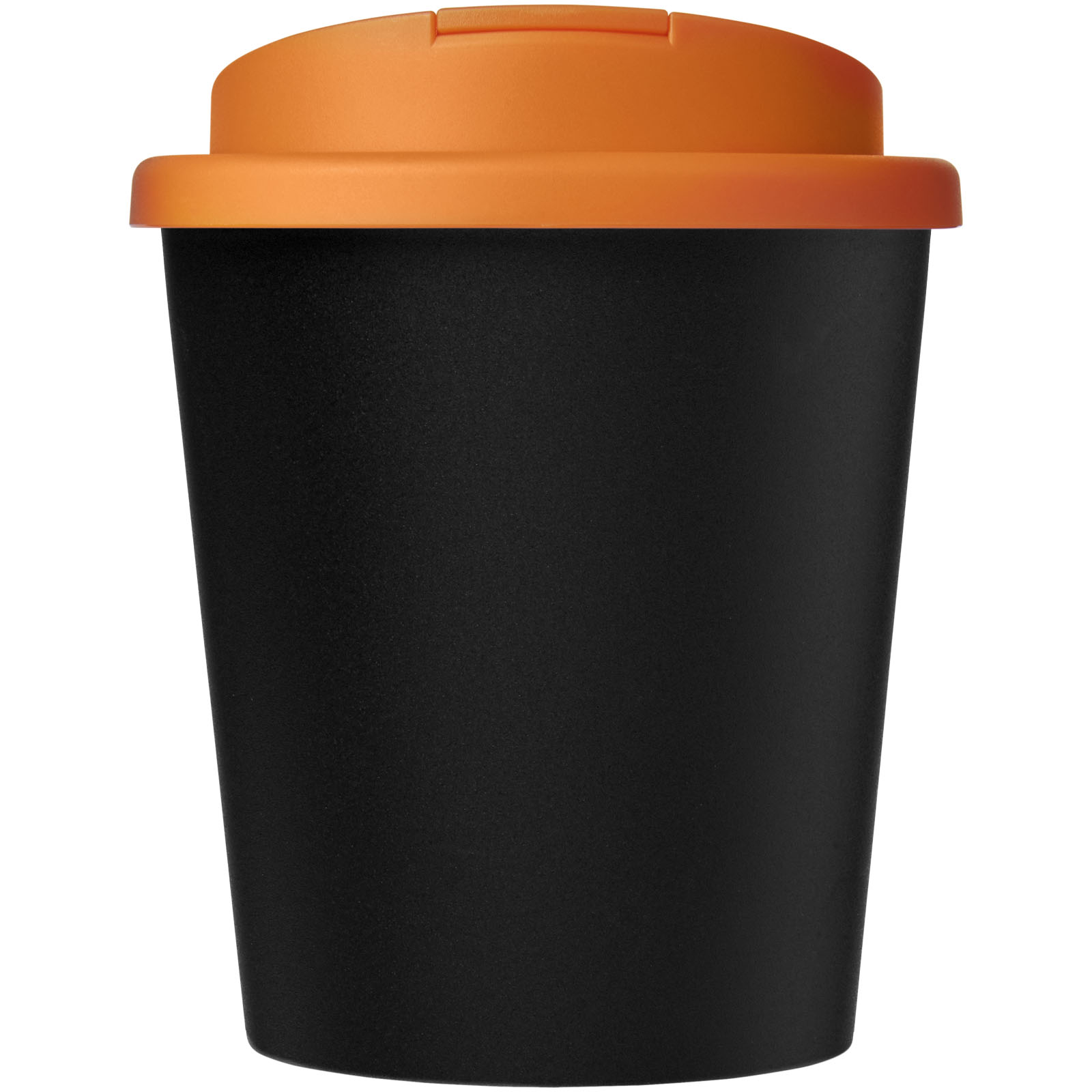 Americano® Espresso Eco 250 ml recycelter Isolierbecher mit auslaufsicherem Deckel schwarz, orange