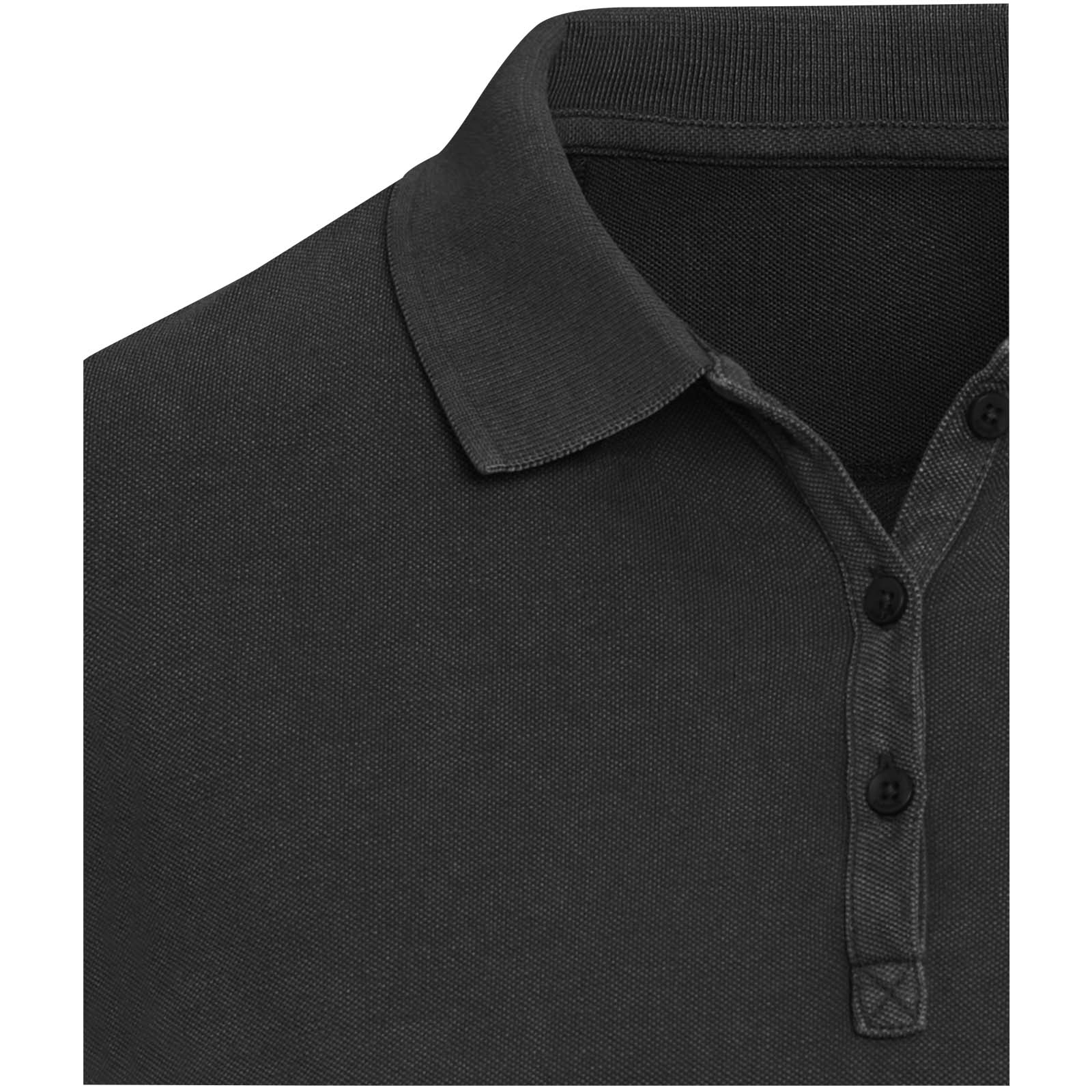 Calgary Poloshirt für Damen im Washed Look, 200 g/m2 schwarz