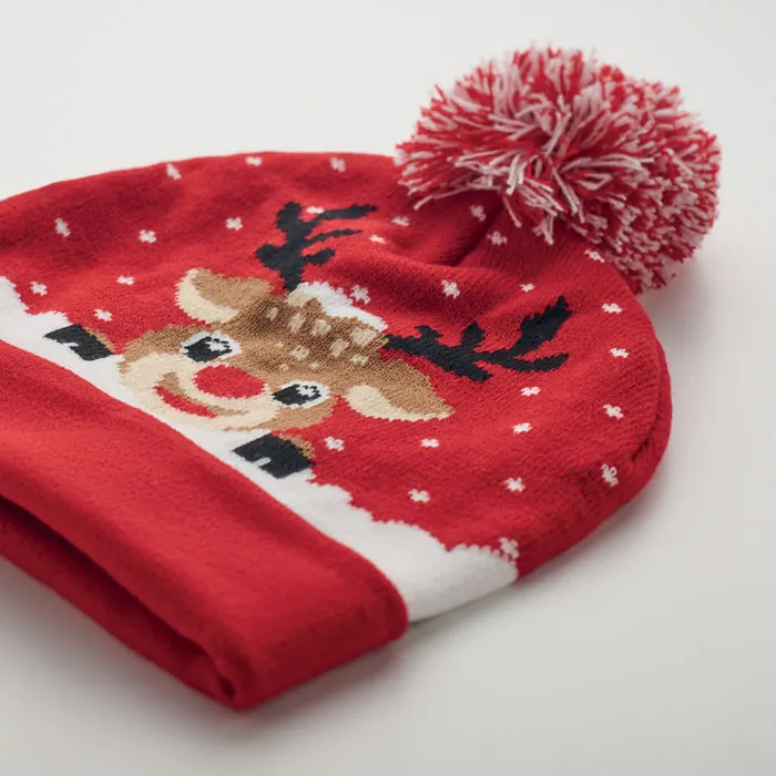 Weihnachtliche Strickmütze