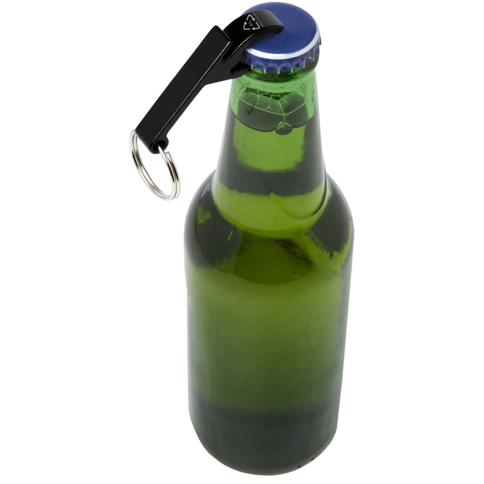 Tao Schlüsselanhänger mit Flaschen- und Dosenöffner aus recyceltem RCS Aluminium schwarz