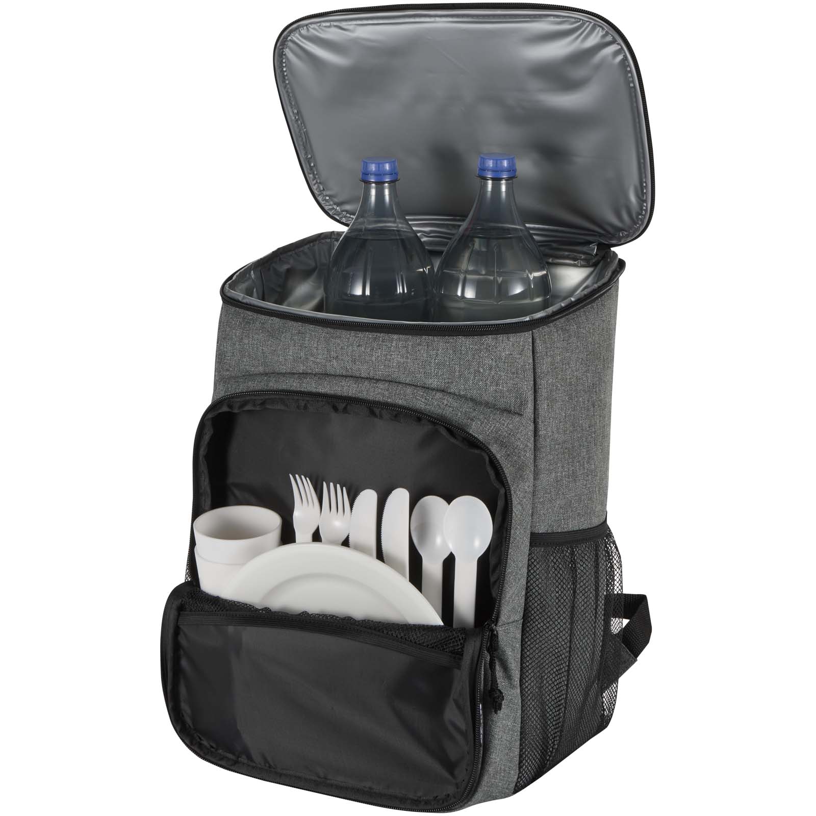Tundra GRS recycelter Picknickkühlrucksack mit Besteckset 20L heather grau