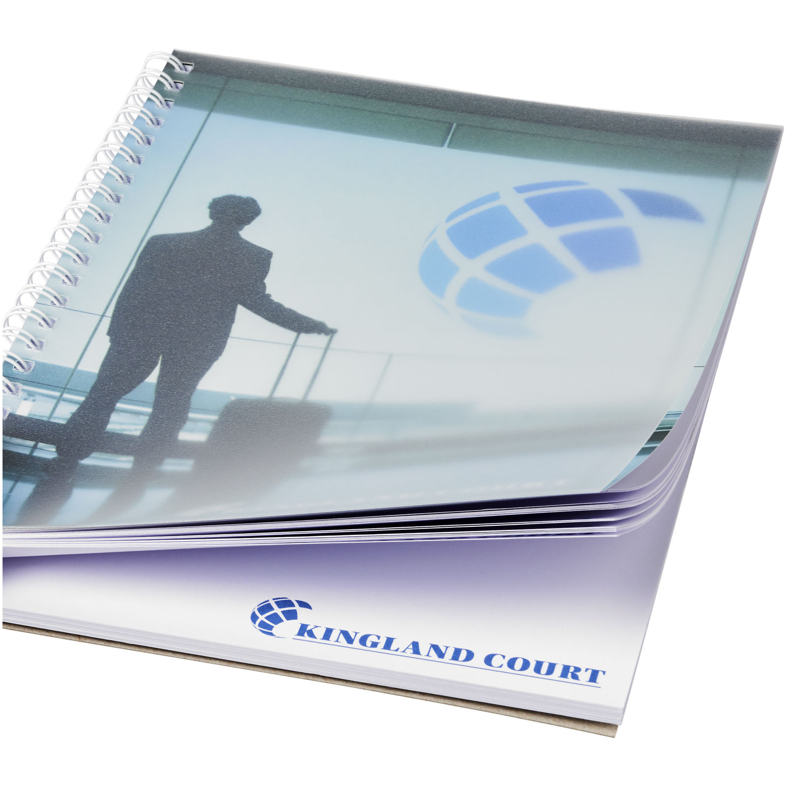 Desk-Mate® A5 Notizbuch mit Kunststoff Cover und Spiralbindung weiss