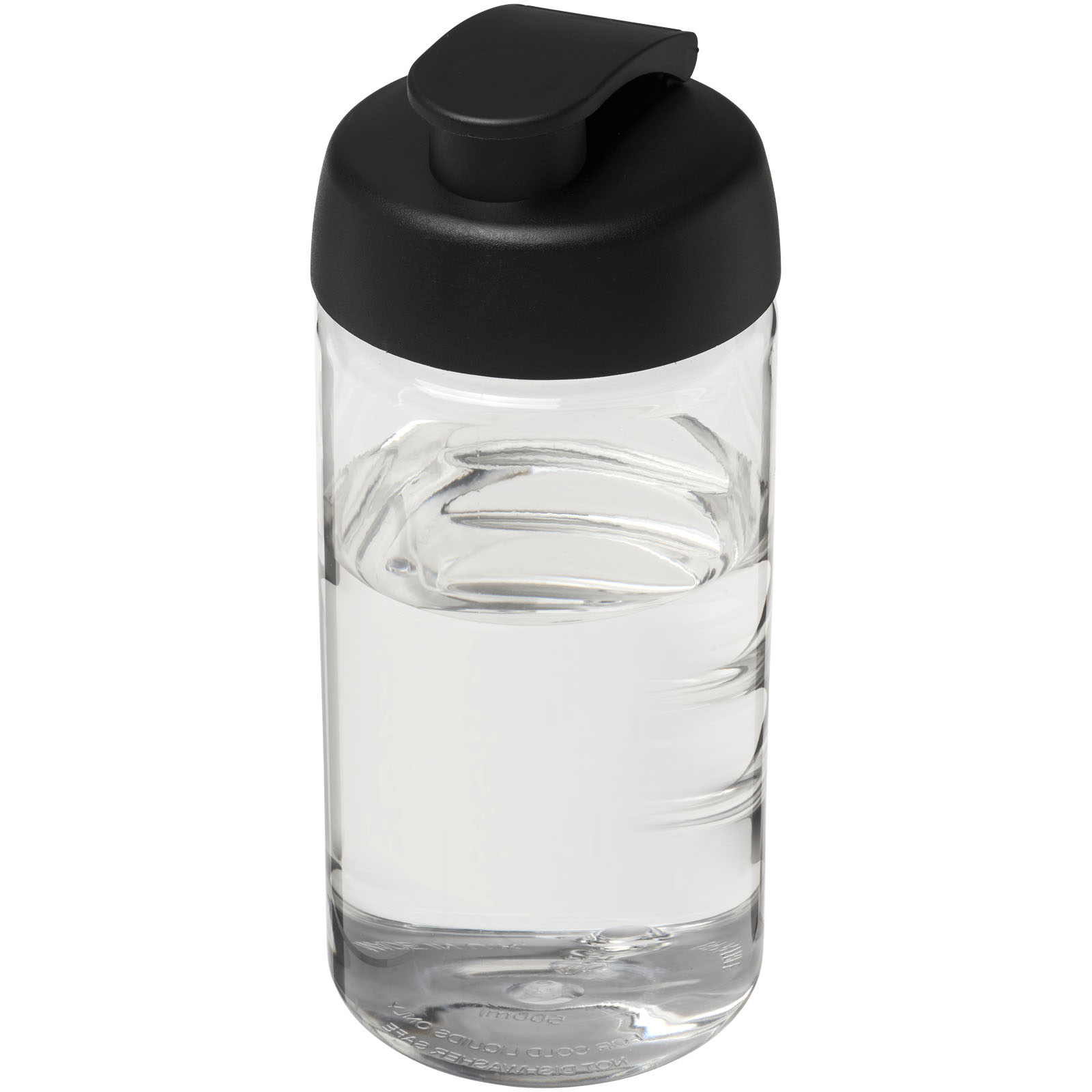 H2O Active® Bop 500 ml Sportflasche mit Klappdeckel transparent, schwarz
