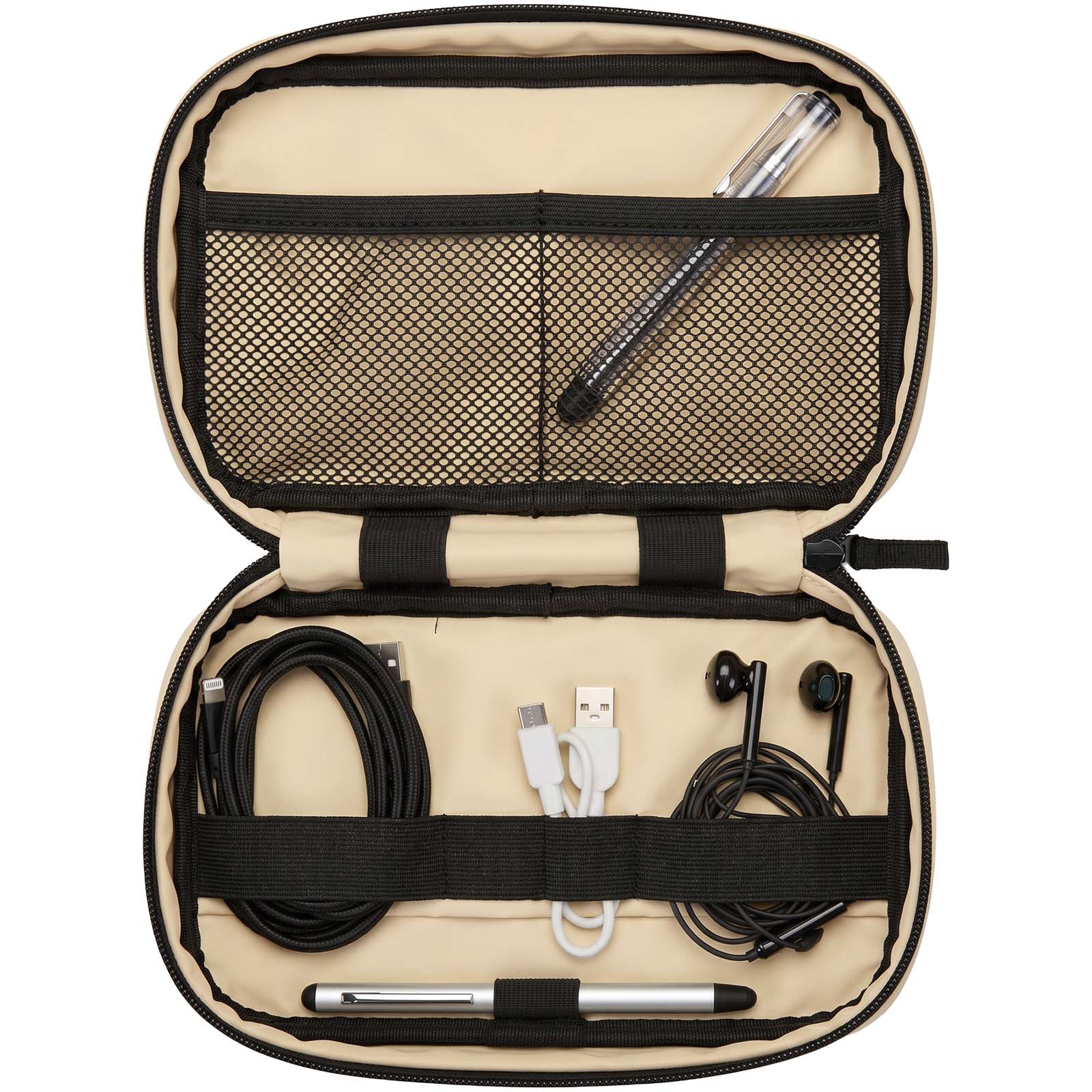Resi Plus GRS recycelte Tech-Tasche 1L oatmeal