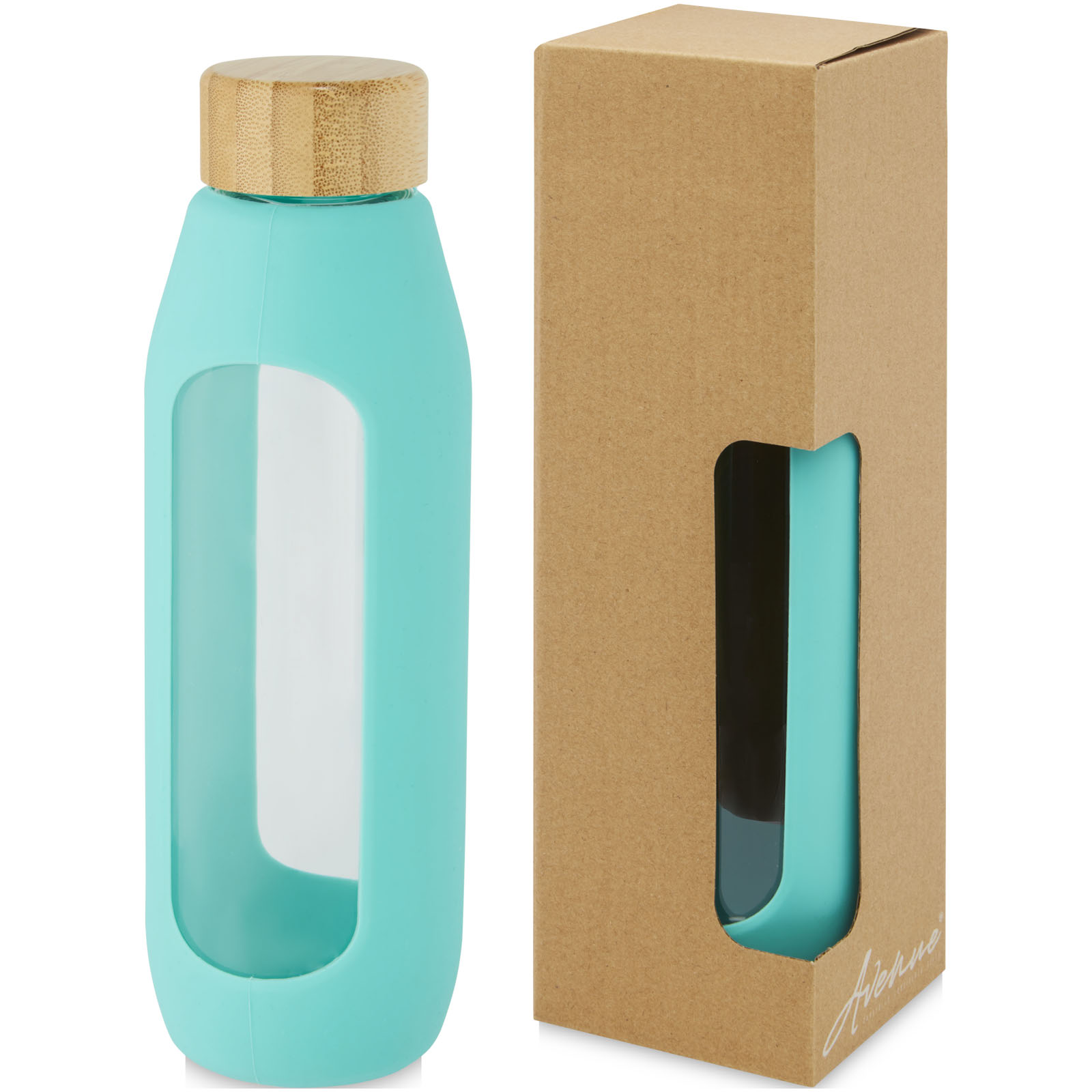 Tidan 600 ml Flasche aus Borosilikatglas mit Silikongriff tide grün