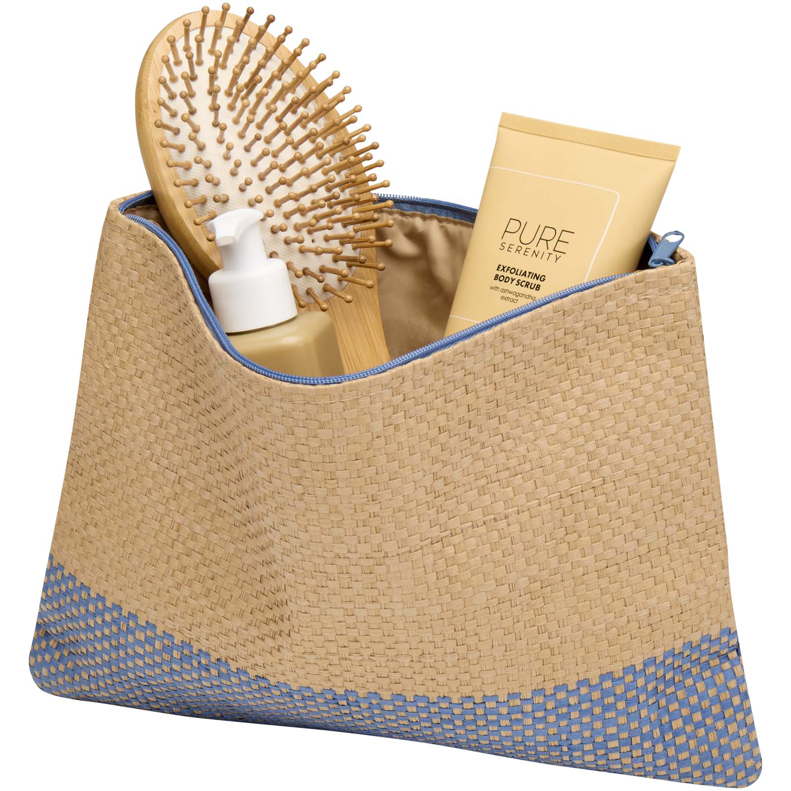 Rhythm Strohpapier Beutel mit Reißverschluss, 3 l Ozeanblau