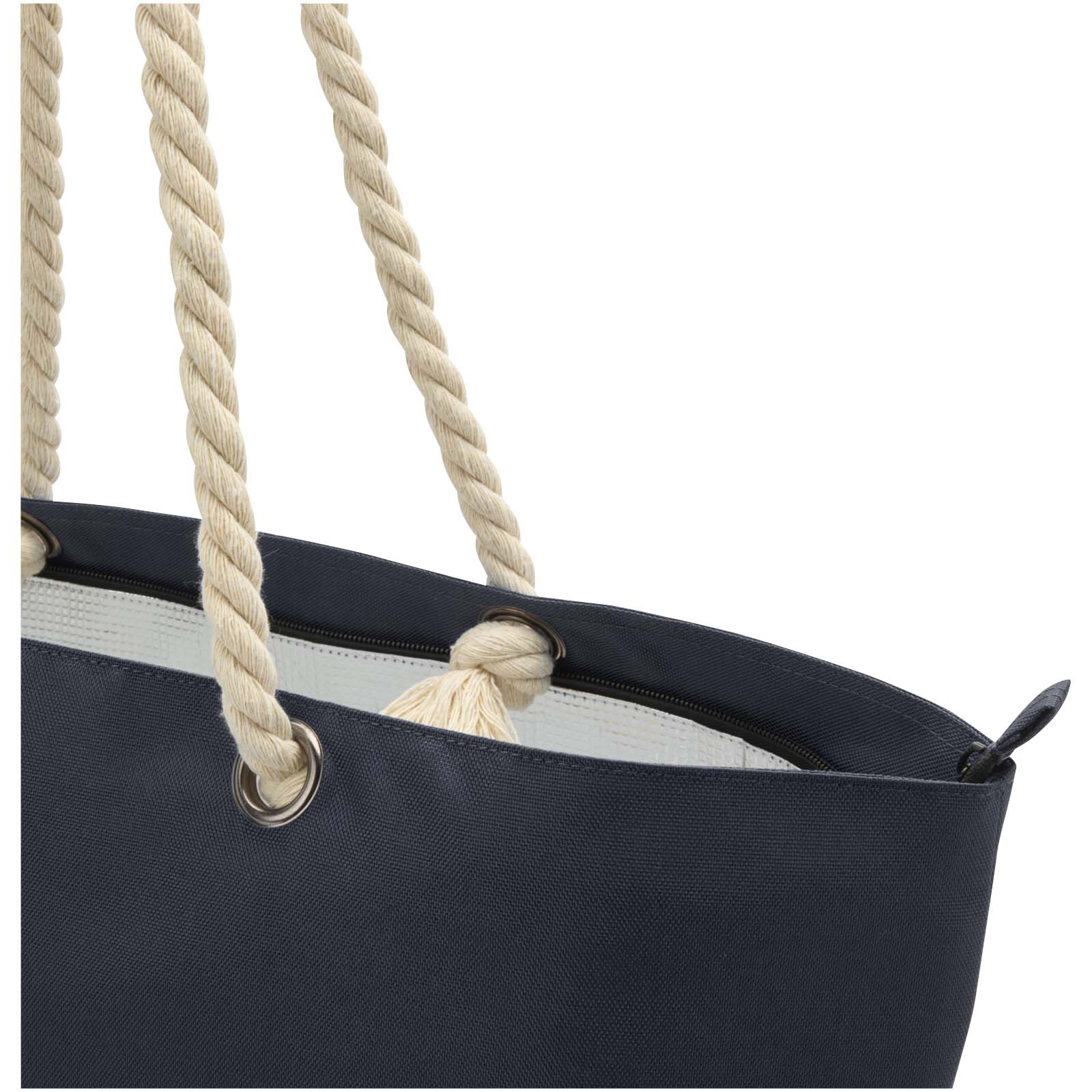 Panama Strandkühltasche mit Kordelgriffen aus recyceltem GRS-Material, 23L navy