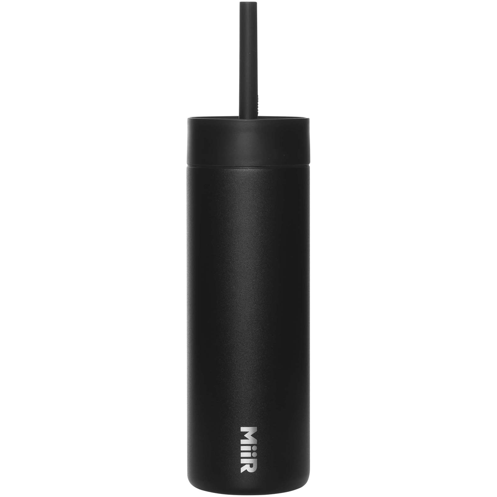 MiiR Sipper 473 ml Trinkflasche mit Trinkhalm schwarz
