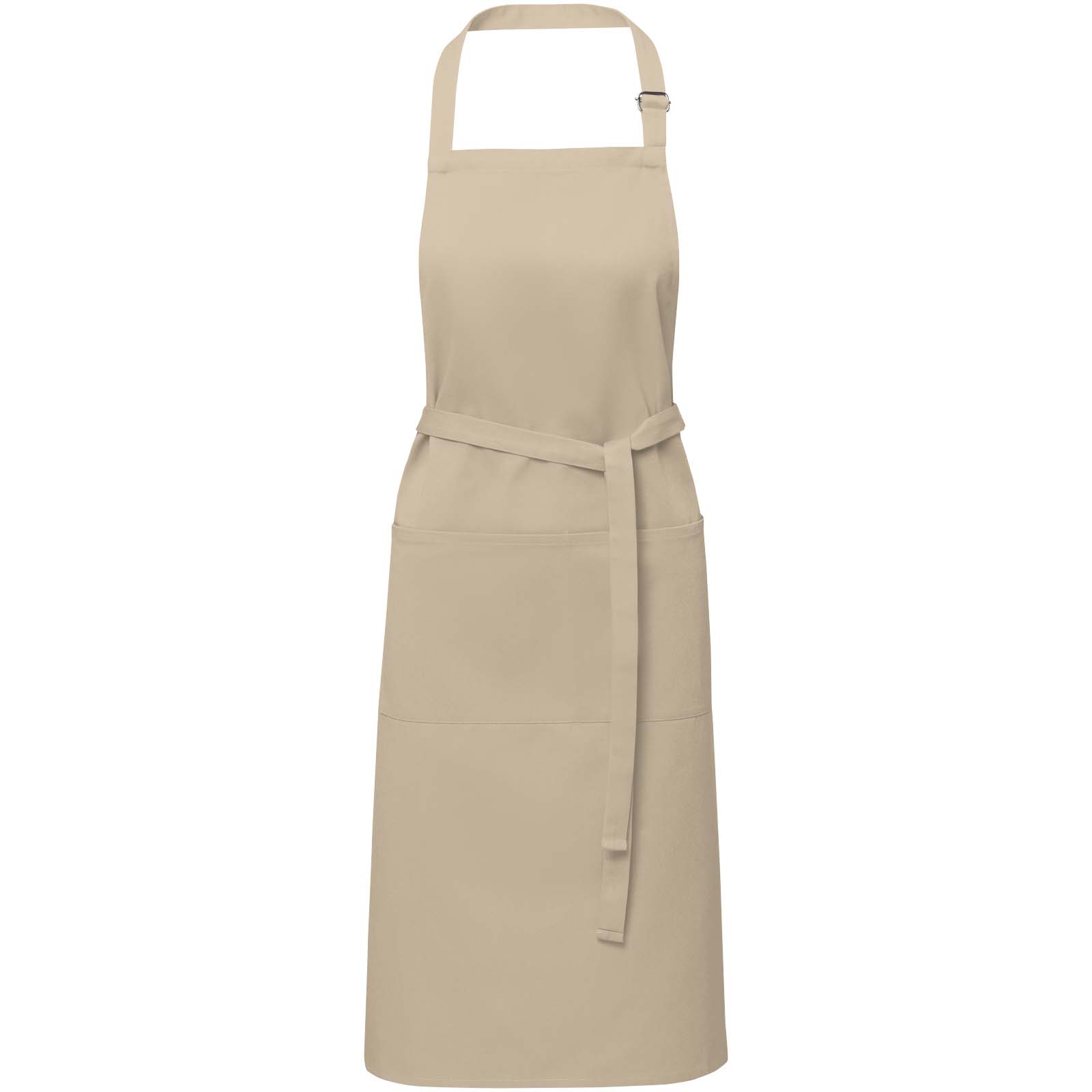Andrea 240 g/m² Schürze mit verstellbarem Nackenband oatmeal