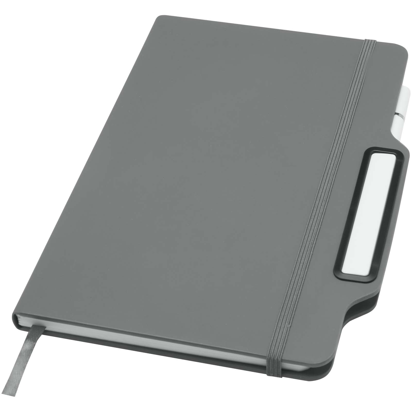 Nexus A5 Hardcover Notizbuch mit Kugelschreiber und Bleistiftset (schwarze Mine) grau