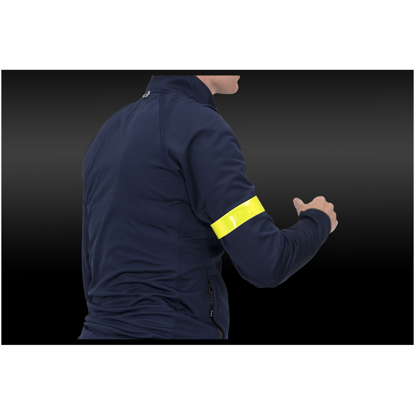 RFX™ Johan 38 cm reflektierendes PVC Sicherheits-Schnapparmband neongelb