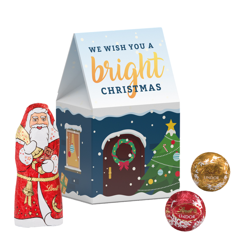 Standbodenbox, Lindt Minikugeln und Weihnachtsmann