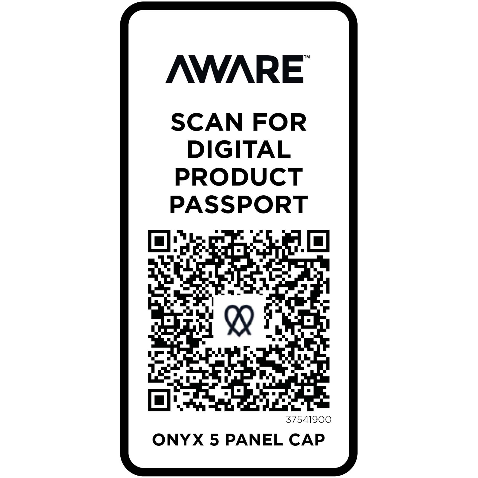 Onyx 240 g/m² 5 Segmenten Aware™ recycelte Kappe schwarz