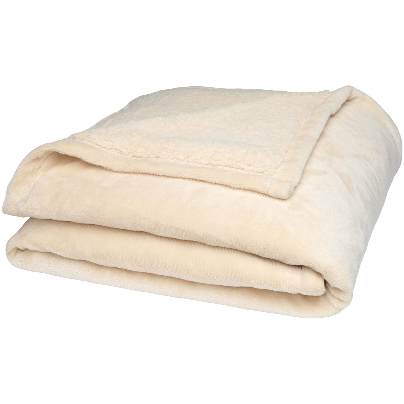 Ashen GRS-recycelte Sherpa Decke oatmeal